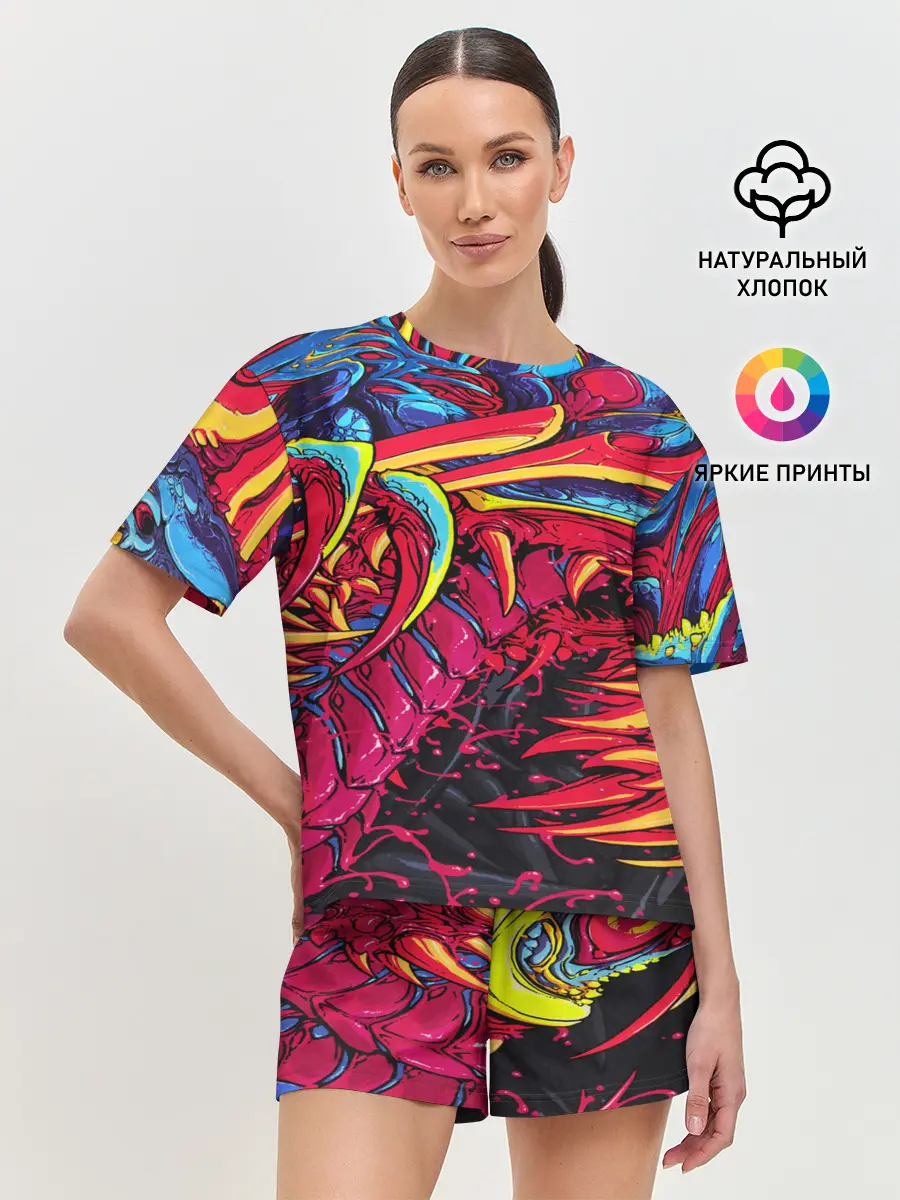 Женская пижама с шортами / CS GO hyper beast skin
