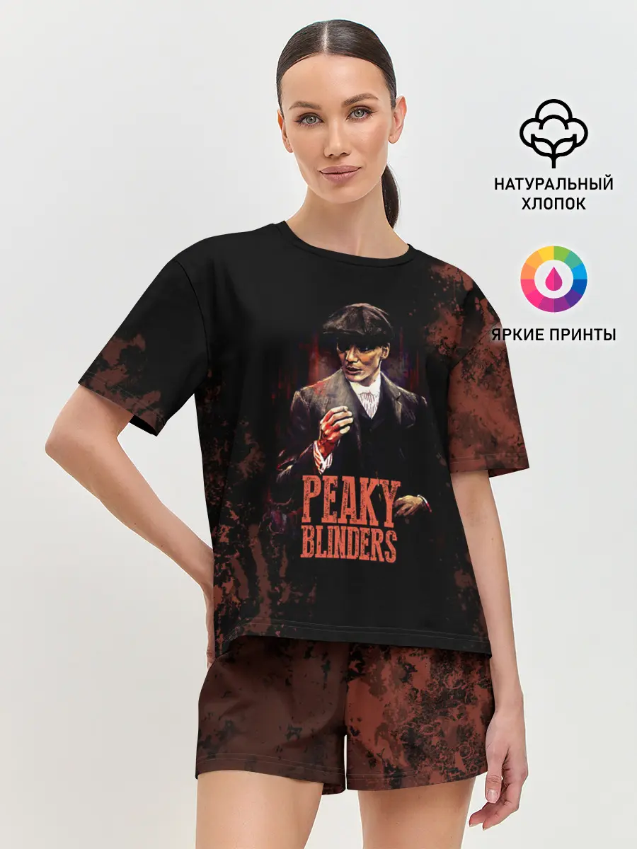 Женская пижама с шортами / Острые козырьки