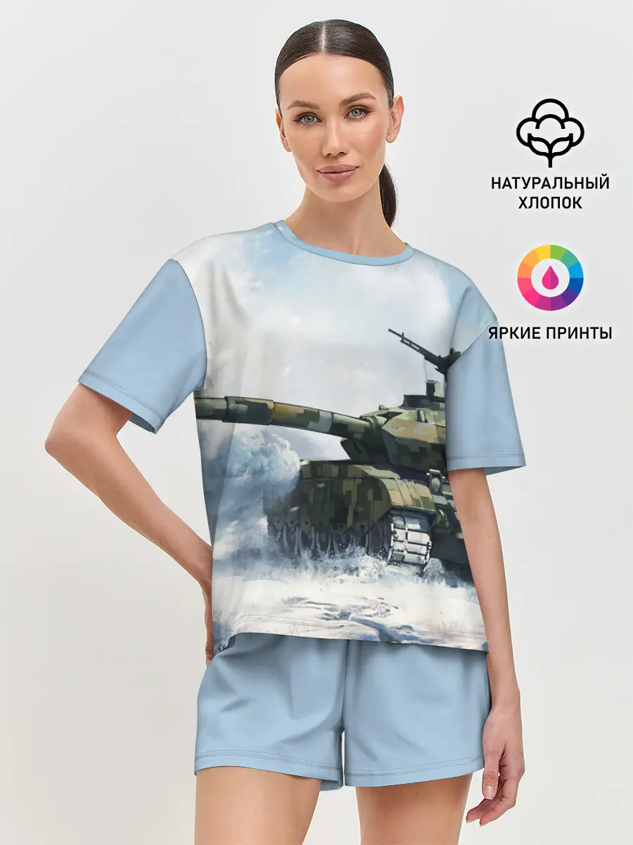 Женская пижама с шортами / ТАНК