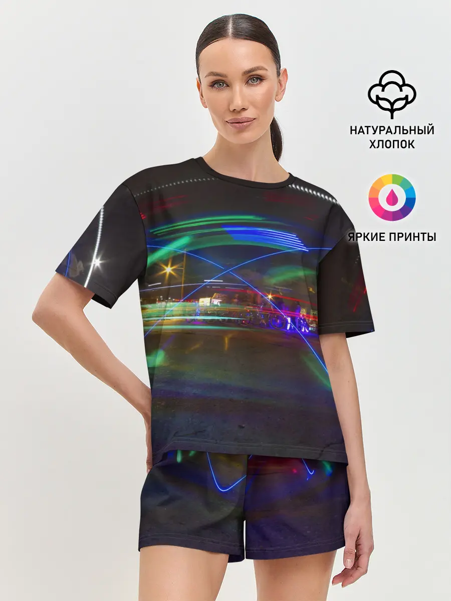 Женская пижама с шортами / Neon