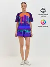 Женская пижама с шортами / НЕОНОВЫЙ ГОРОД