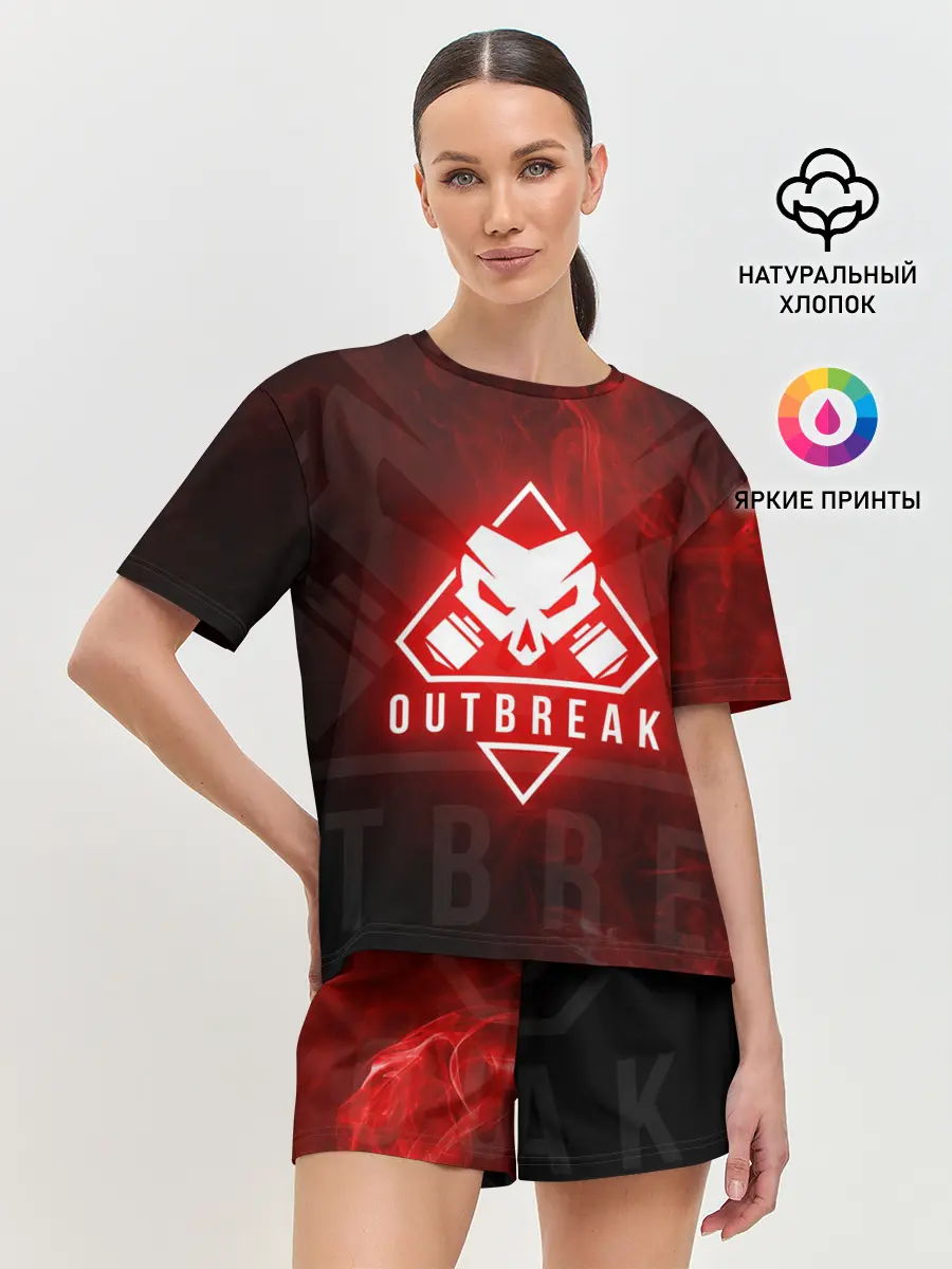 Женская пижама с шортами / RAINBOW SIX SIEGE OUTBREAK