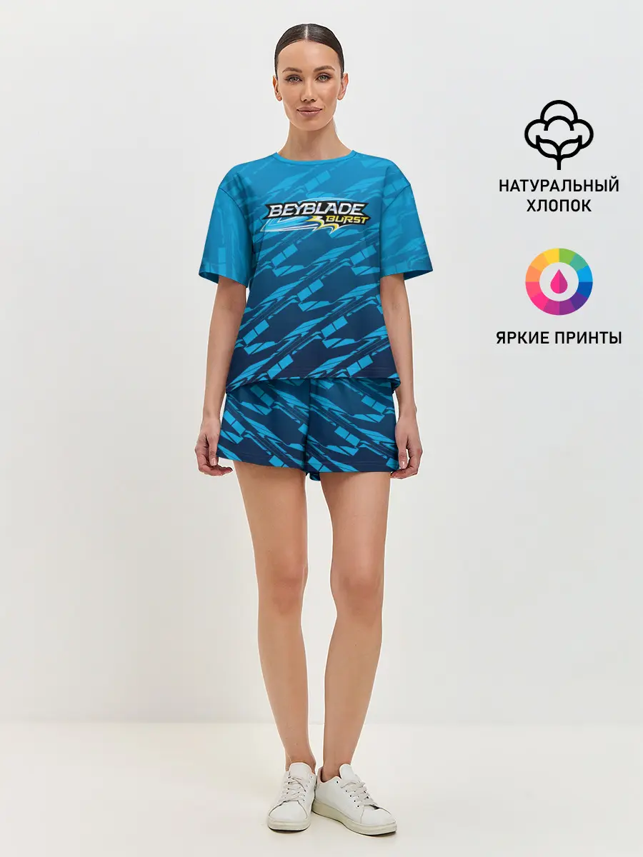 Женская пижама с шортами / Beyblade Burst pattern