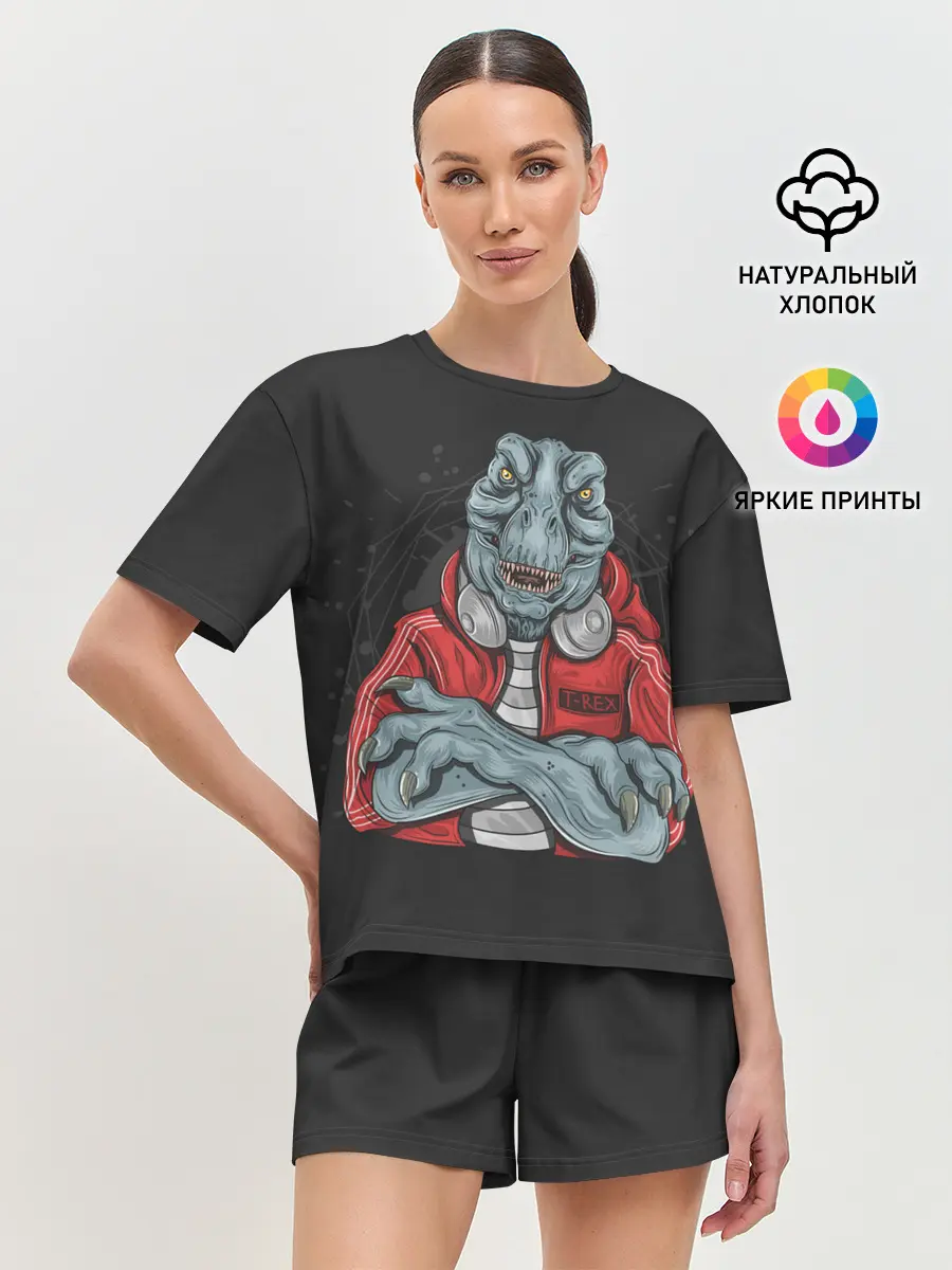 Женская пижама с шортами / T-Rex