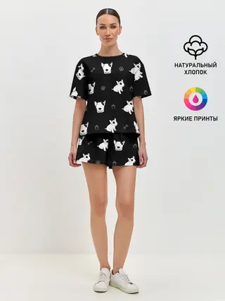 Женская пижама с шортами / Английский бультерьер