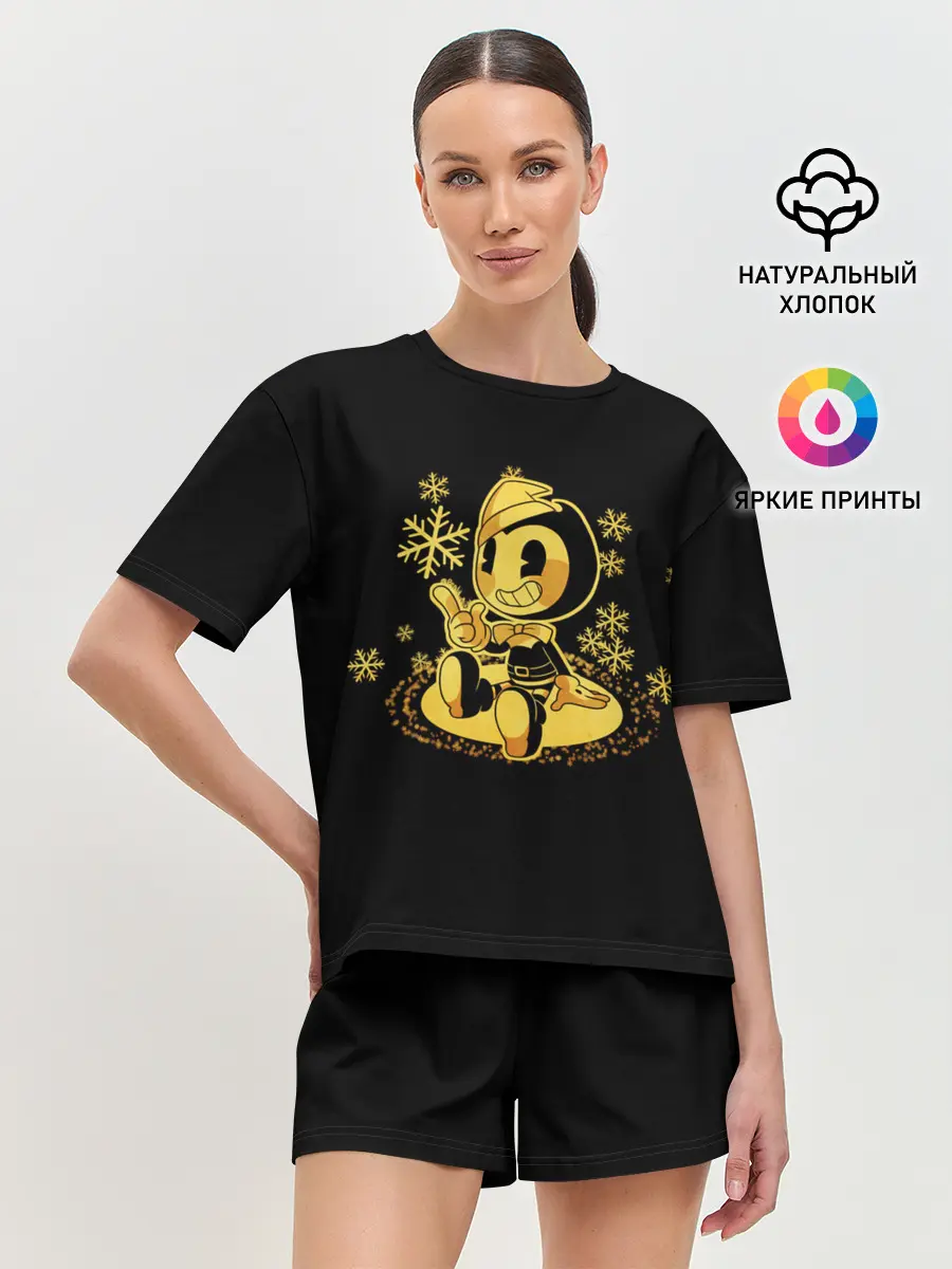 Женская пижама с шортами / Bendy And The Ink Machine