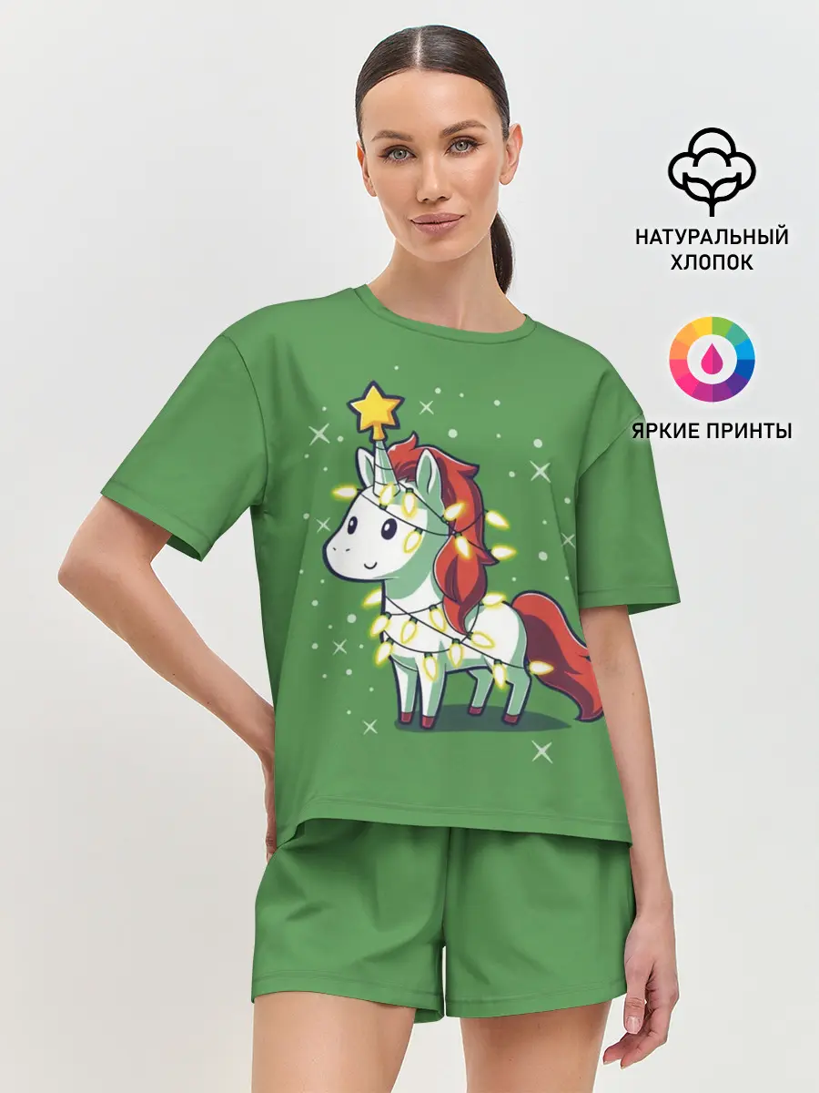 Женская пижама с шортами / Magical Unicorn