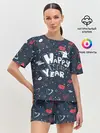 Женская пижама с шортами / Happy new Year