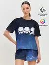 Женская пижама с шортами / космос