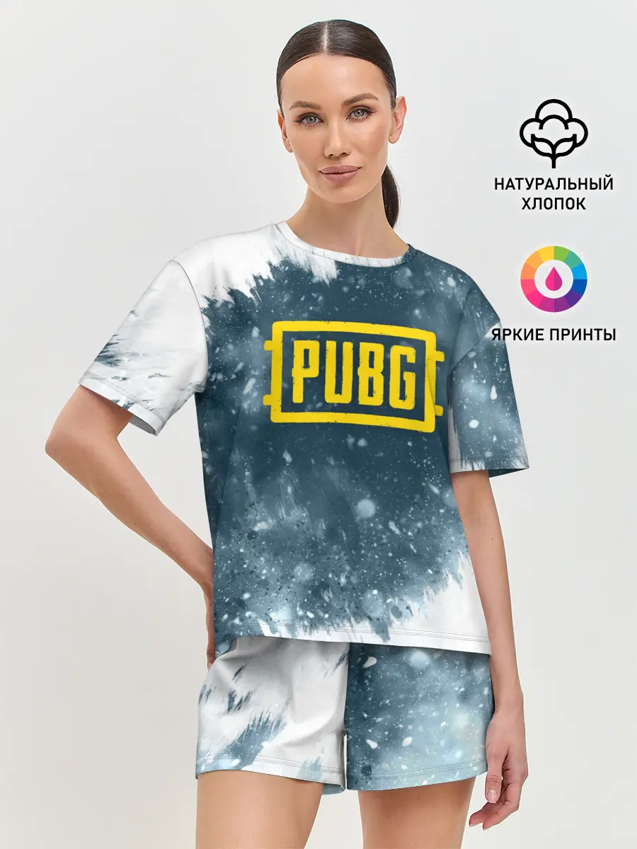 Женская пижама с шортами / PUBG BW