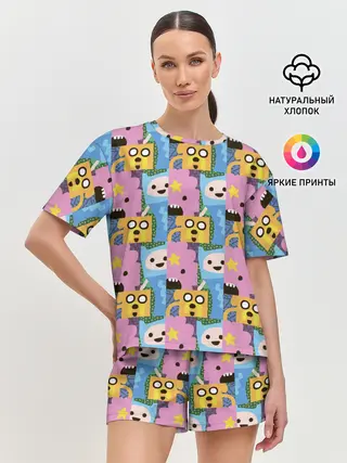 Женская пижама с шортами / Время приключений