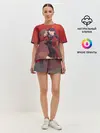 Женская пижама с шортами / Misato Katsuragi на красном