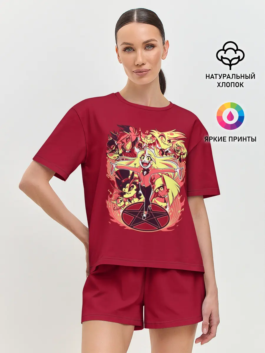 Женская пижама с шортами / Hazbin Hotel