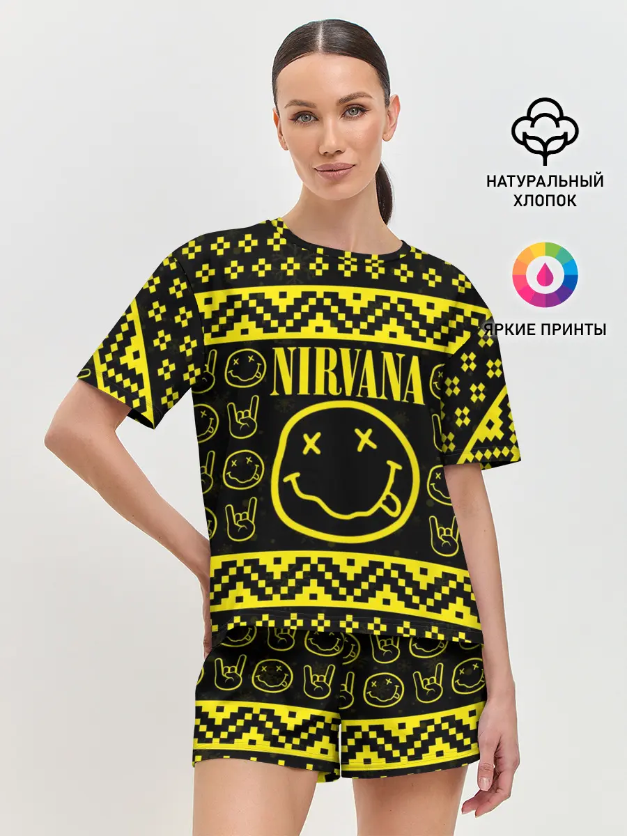Женская пижама с шортами / НОВОГОДНЯЯ NIRVANA