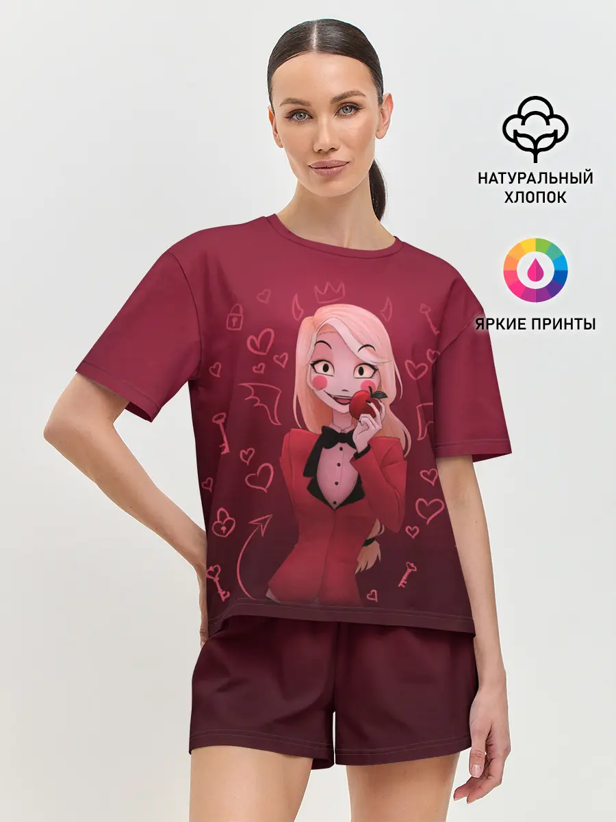 Женская пижама с шортами / Hazbin Hotel