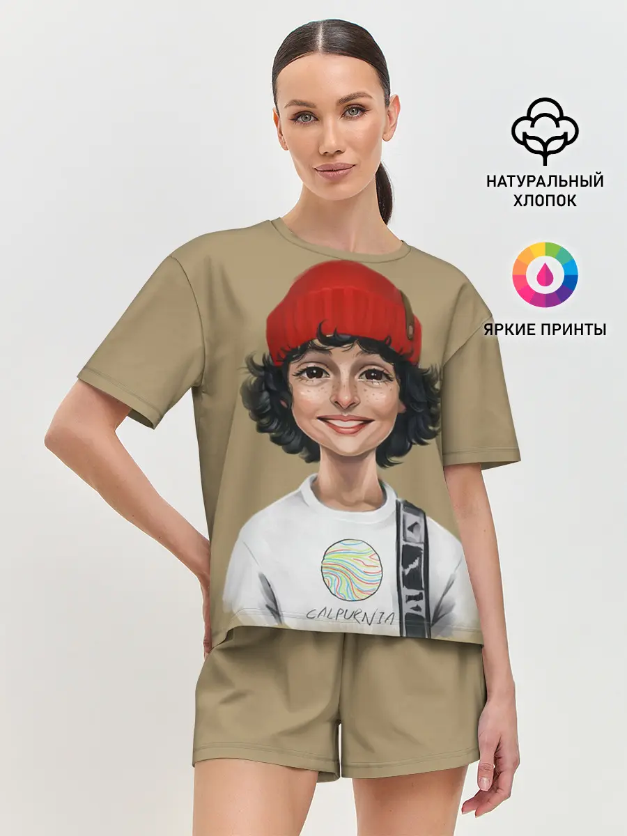 Женская пижама с шортами / finn wolfhard