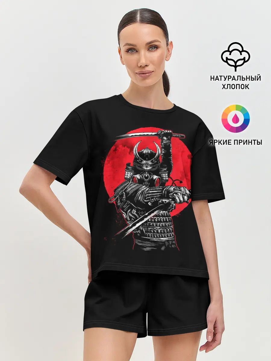 Женская пижама с шортами / Sамурай