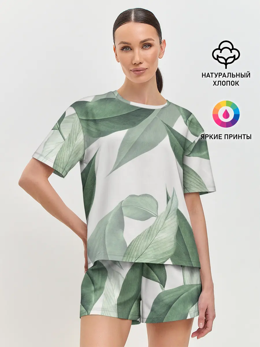 Женская пижама с шортами / Из тропиков