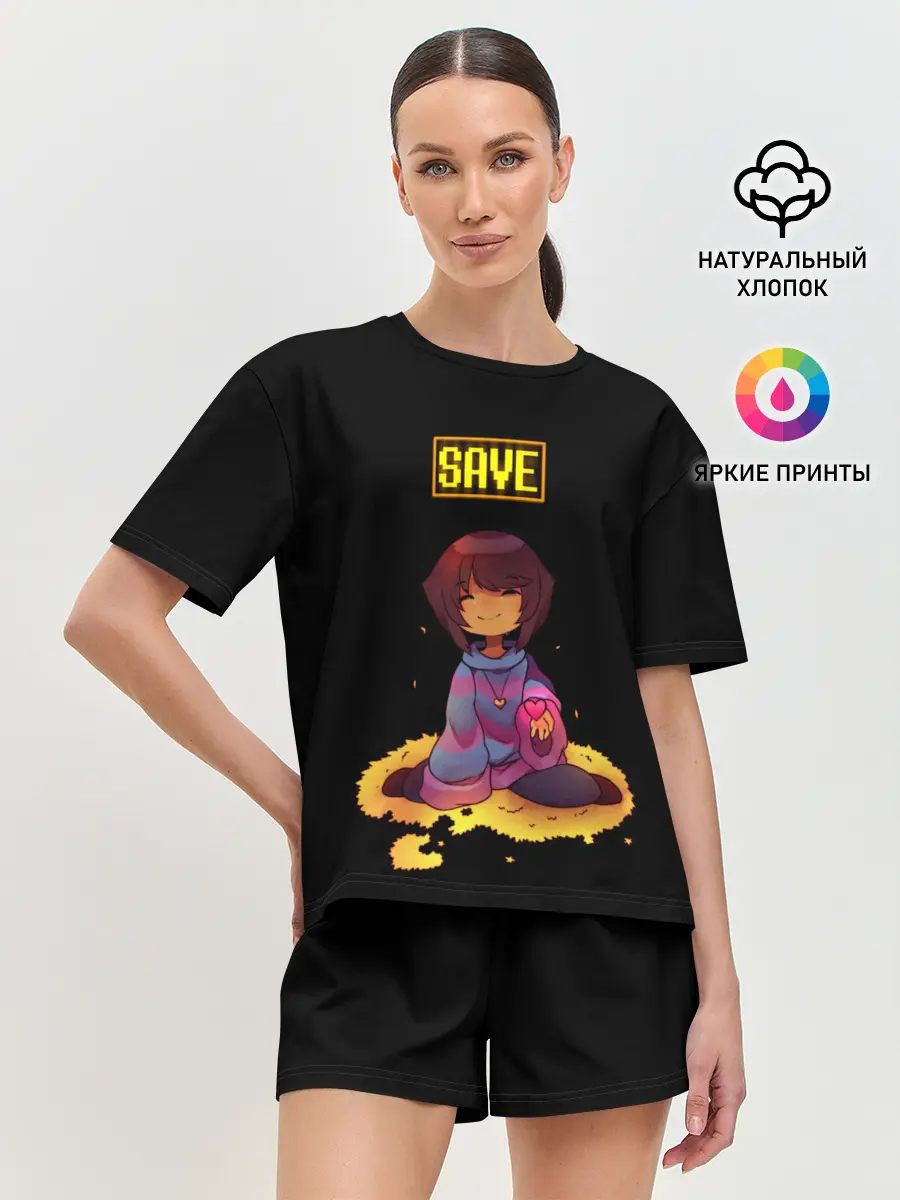 Женская пижама с шортами / UNDERTALE FRISK