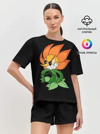 Женская пижама с шортами / Cuphead - Кэгни Гвоздика