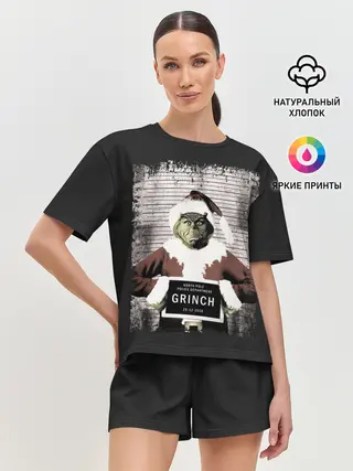 Женская пижама с шортами / Гринч