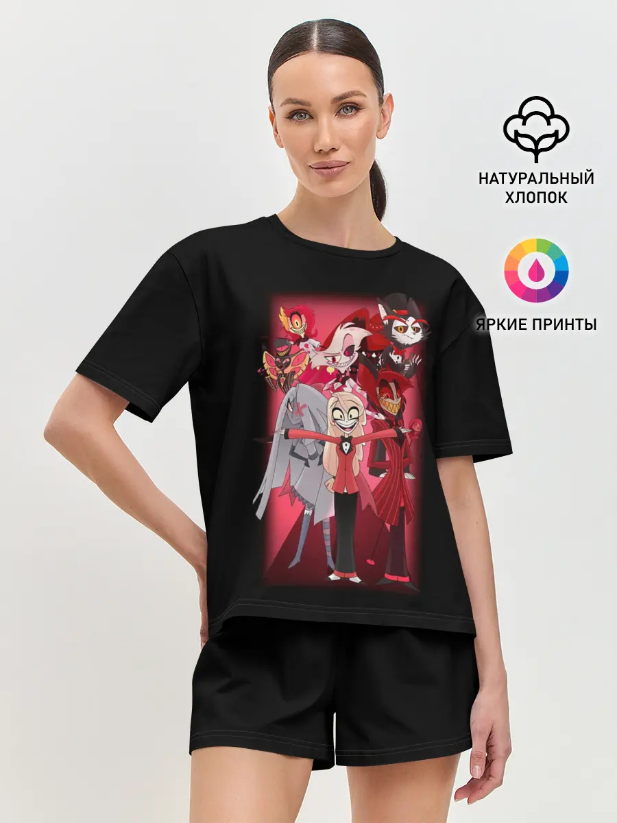 Женская пижама с шортами / Hazbin Hotel