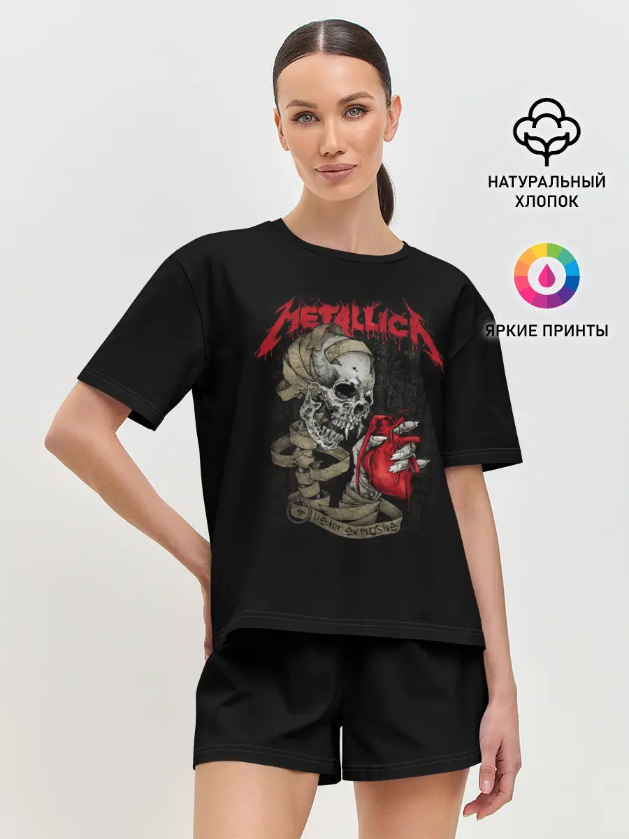 Женская пижама с шортами / Metallica