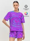 Женская пижама с шортами / Космическая футболка