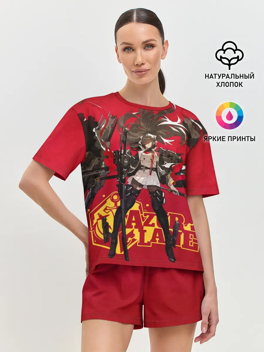 Женская пижама с шортами / Азур Лейн ленты