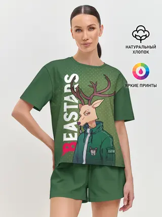 Женская пижама с шортами / Выдающиеся звери