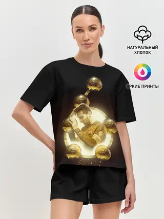 Женская пижама с шортами / Месси шестикратный