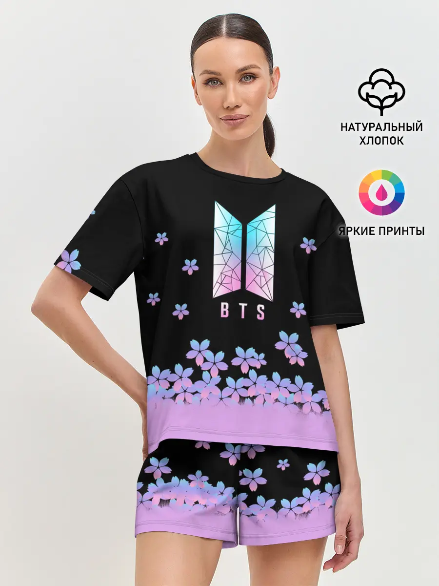 Женская пижама с шортами / BTS.