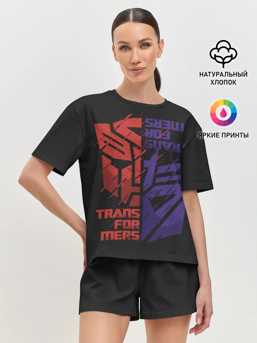 Женская пижама с шортами / Трансформеры