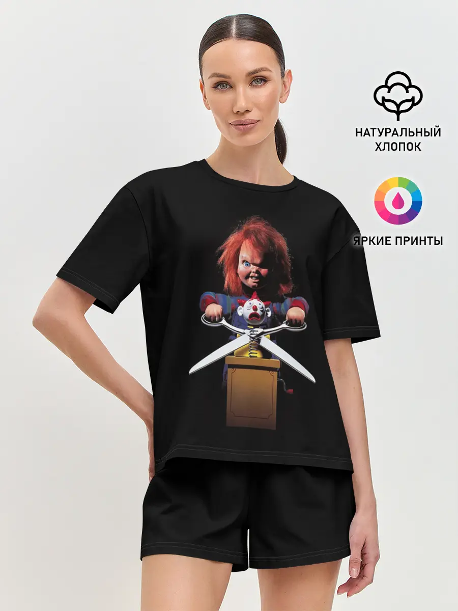 Женская пижама с шортами / Детские игры - Чаки