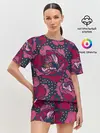 Женская пижама с шортами / Цветы