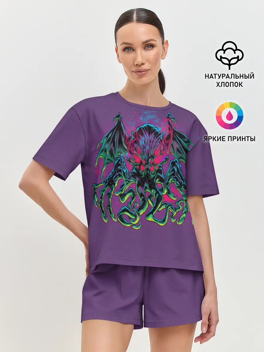 Женская пижама с шортами / Ктулху