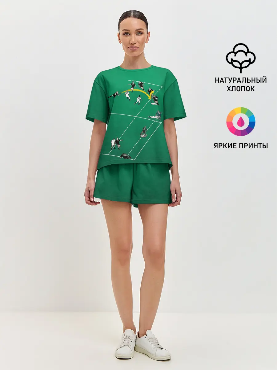 Женская пижама с шортами / Игра в регби