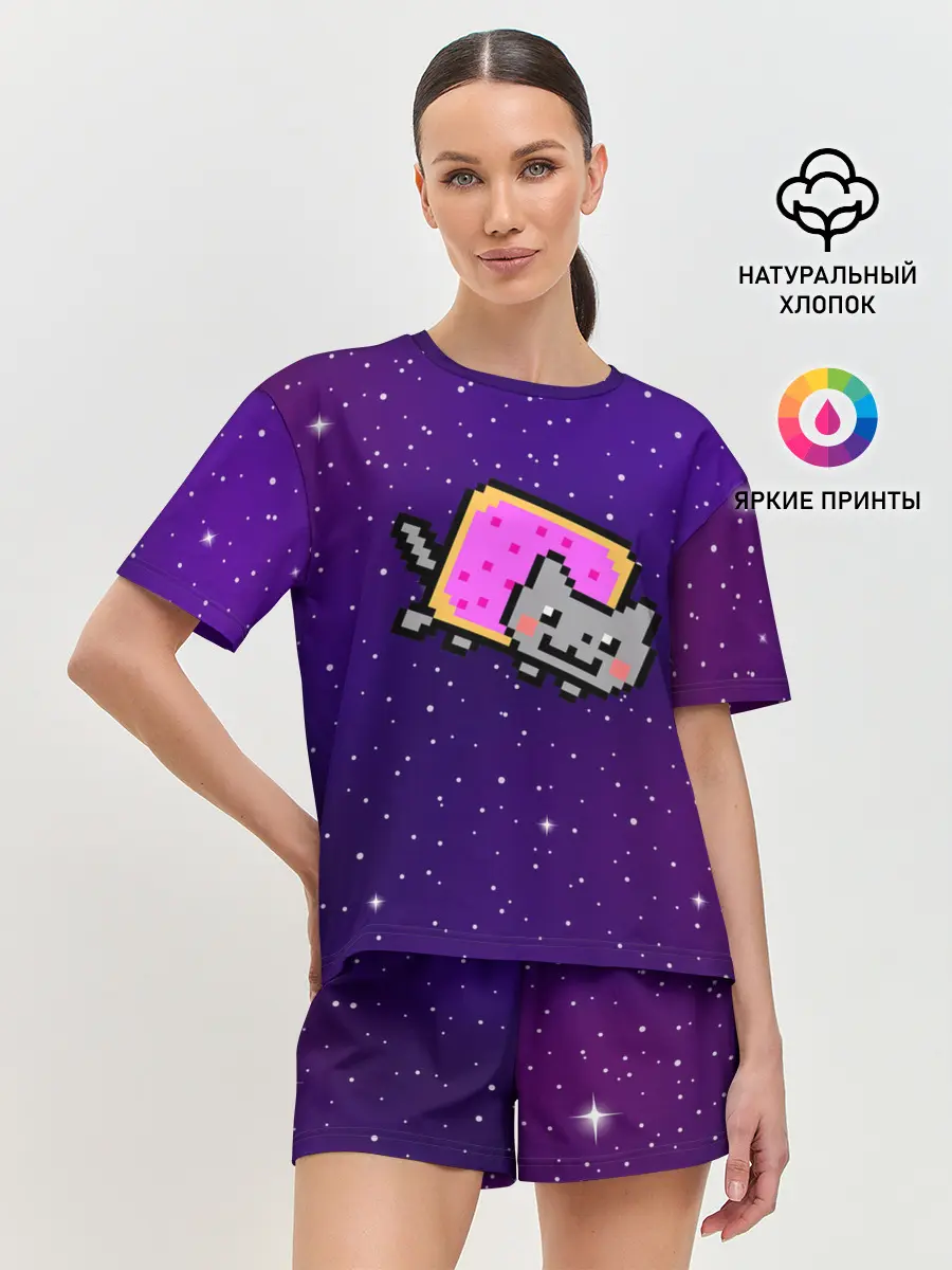 Женская пижама с шортами / Nyan Cat