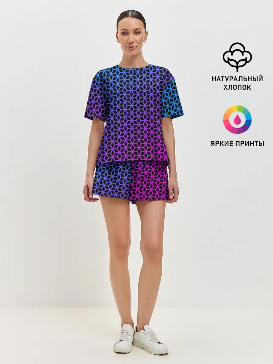 Женская пижама с шортами / Geometry