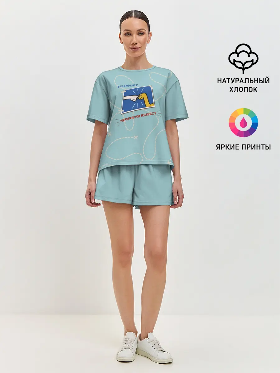 Женская пижама с шортами / Friendship. Adventure time