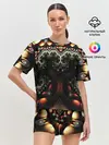 Женская пижама с шортами / ФРАКТАЛЬНЫЙ ОПТИЧЕСКИЙ УЗОР