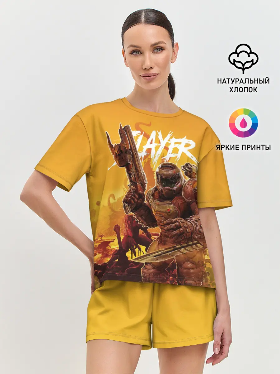 Женская пижама с шортами / Doom Slayer