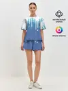 Женская пижама с шортами / Пиксельные сливки