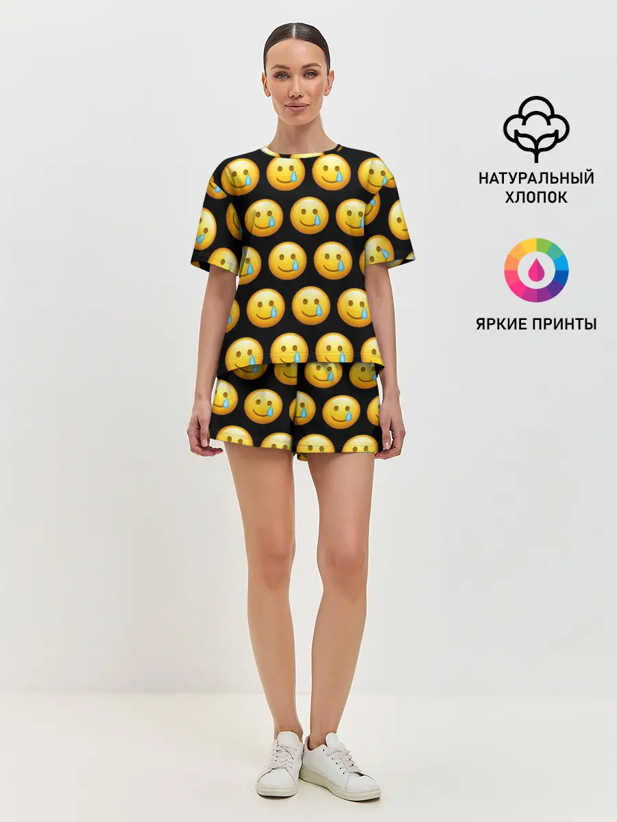 Женская пижама с шортами / New Emoji