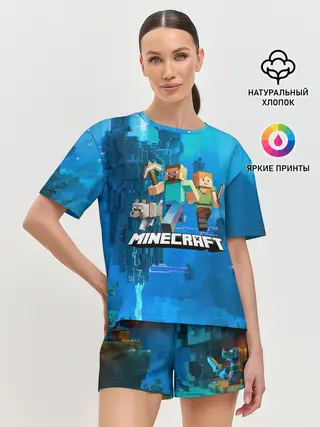 Женская пижама с шортами / Minecraft / Майнкрафт