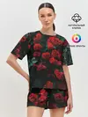 Женская пижама с шортами / Розы