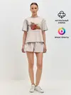 Женская пижама с шортами / КОРГИ И МЫШАТА