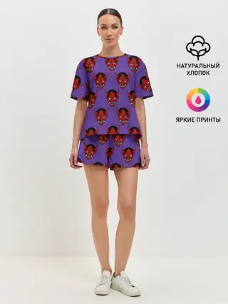 Женская пижама с шортами / Маски Они