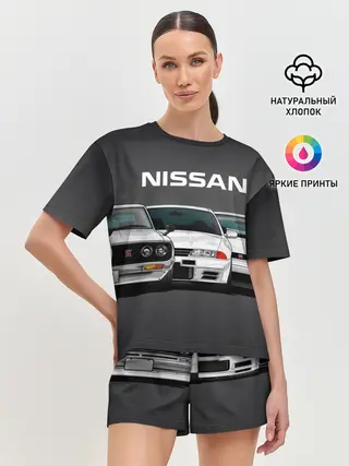 Женская пижама с шортами / NISSAN | НИССАН