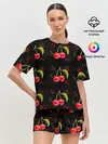 Женская пижама с шортами / Вишенки